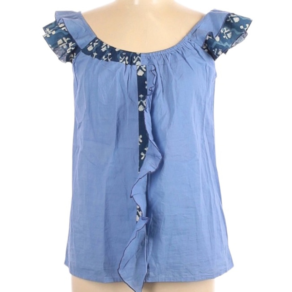 yhoss Brand Size Large Blouse 100% Cotton Made in Madrid Spain New with Tag